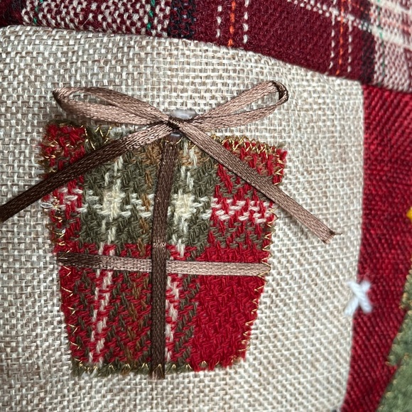 Dan Dee Christmas Stocking Here Comes Santa Claus Primitive Country Patchwork - Picture 6 of 11